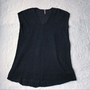Free People tunic black sheer women’s dress size Small